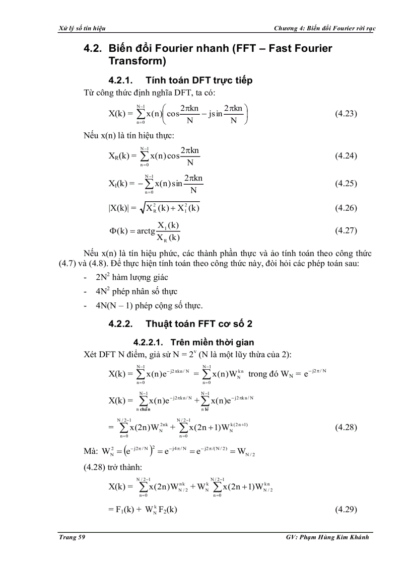 image for page Biến đổi fourier rời rạc dft