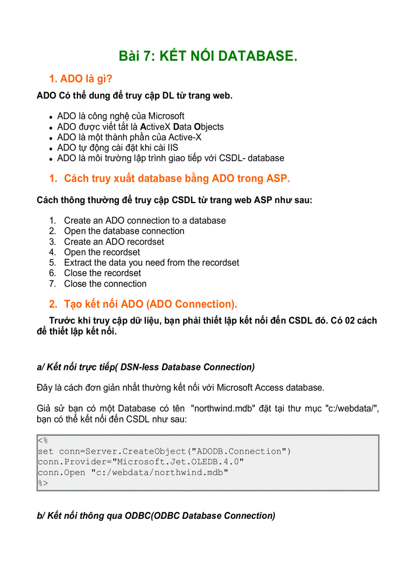 image for page Quản lí database
