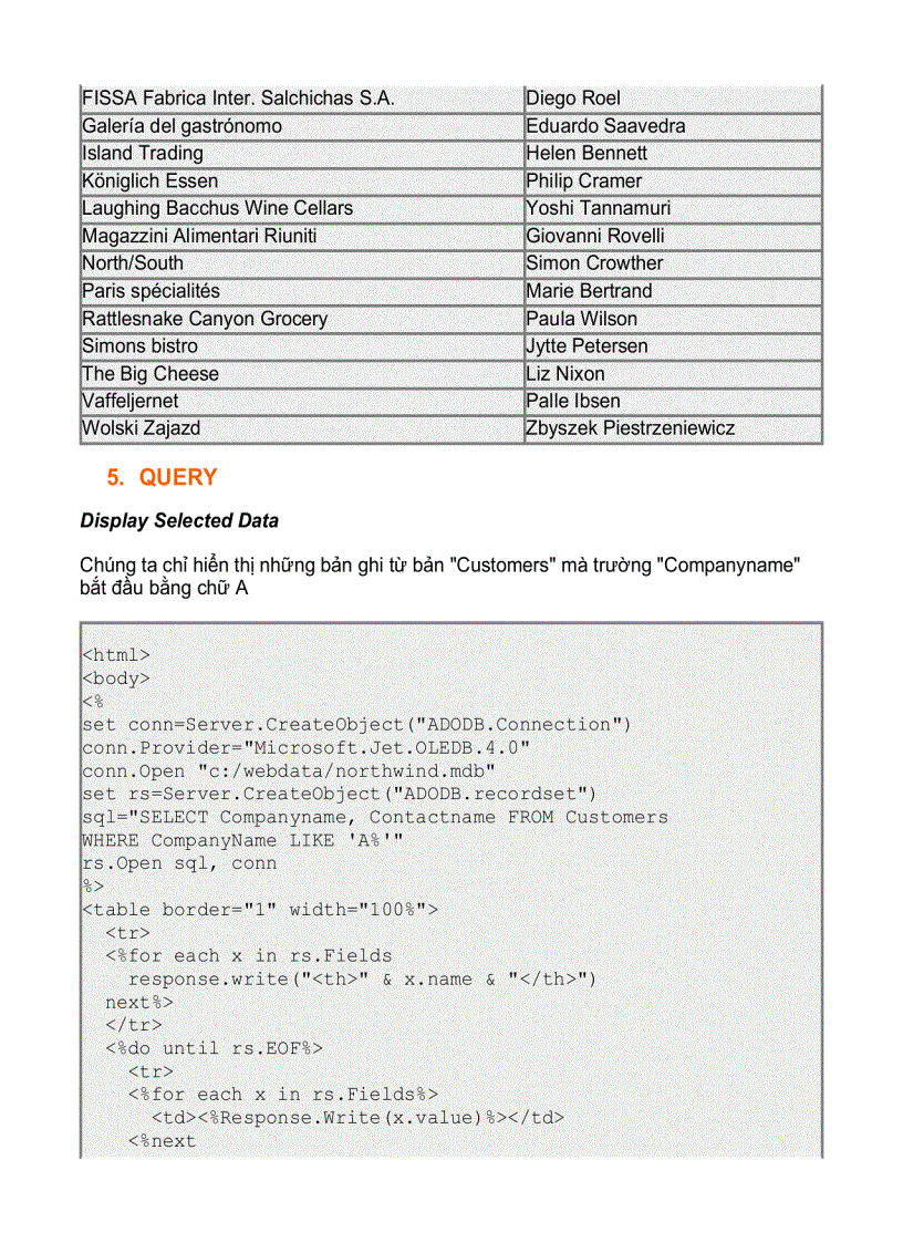 image for page Quản lí database