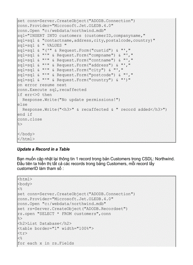 image for page Quản lí database