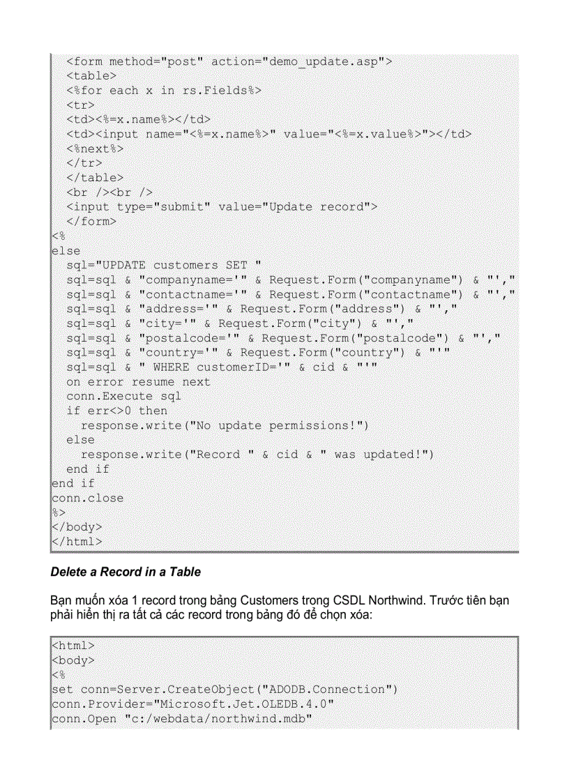 image for page Quản lí database