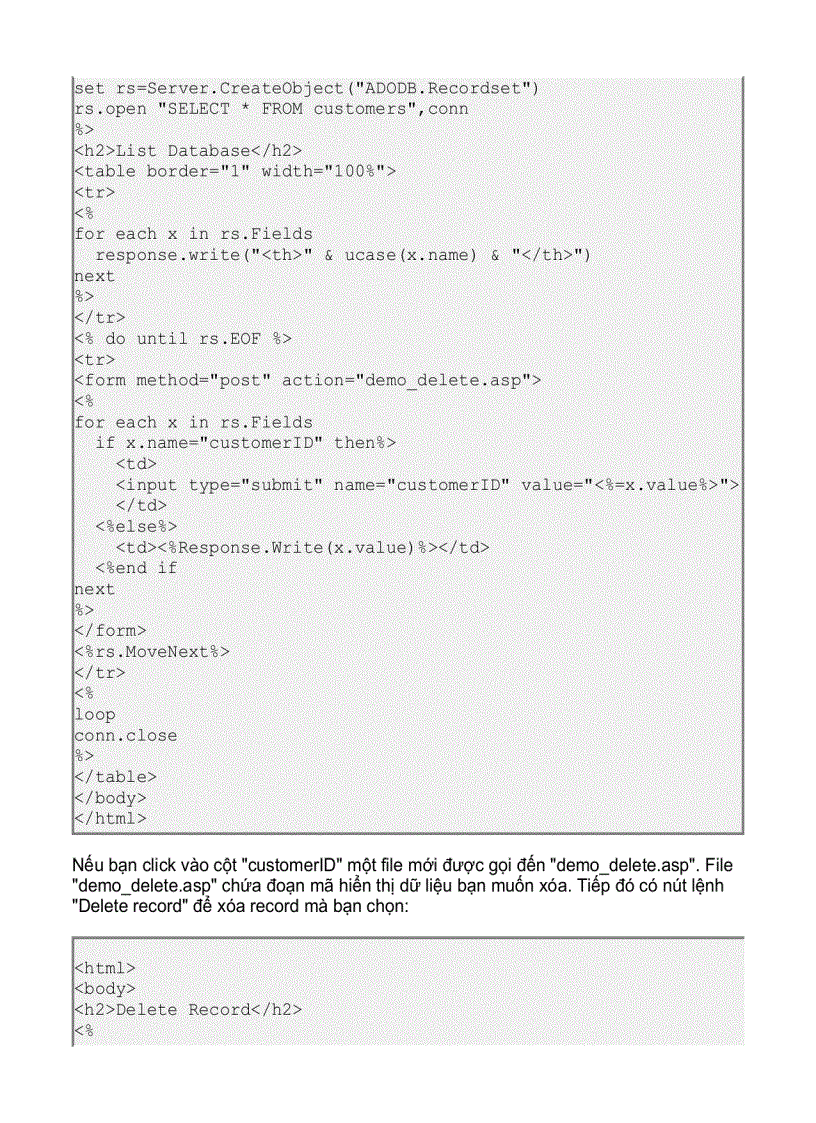 image for page Quản lí database