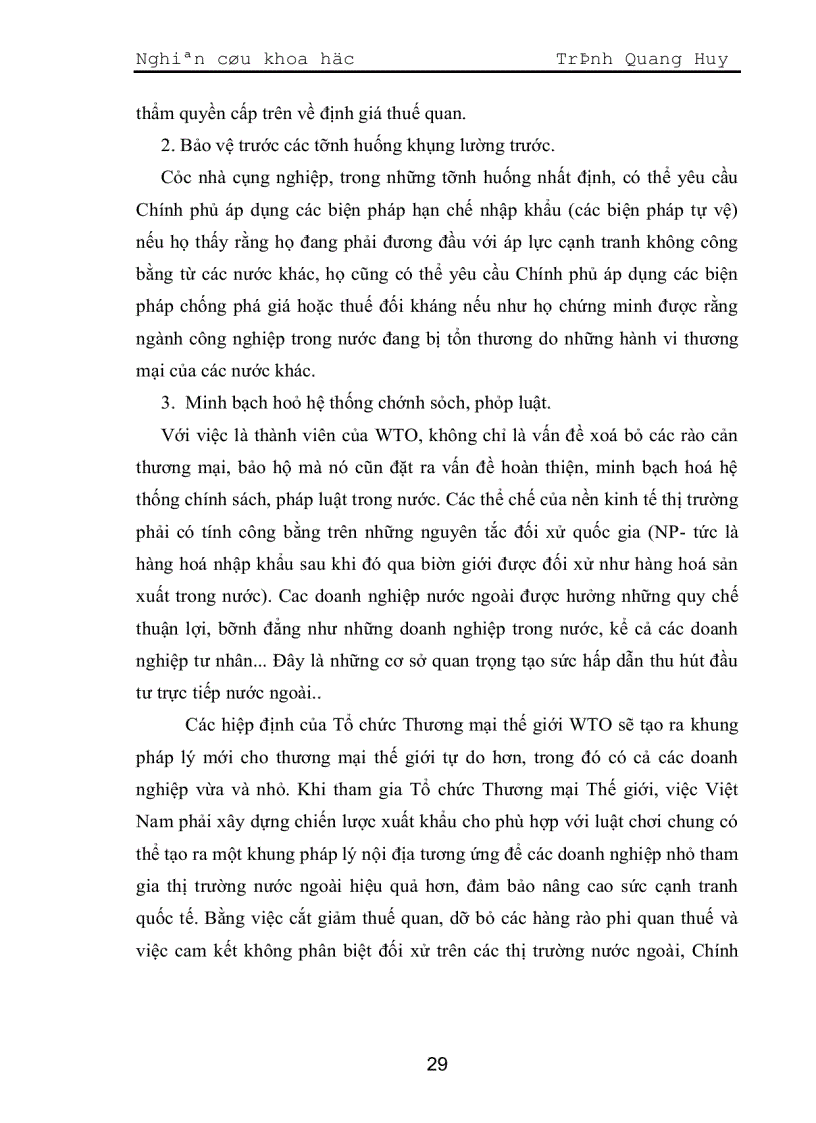 image for page Dự báo về tác động của Tổ chức Thương mại Thế giới WTO đối với các doanh nghiệp xuất khẩu vừa và nhỏ Việt Nam Những giải pháp đề xuất