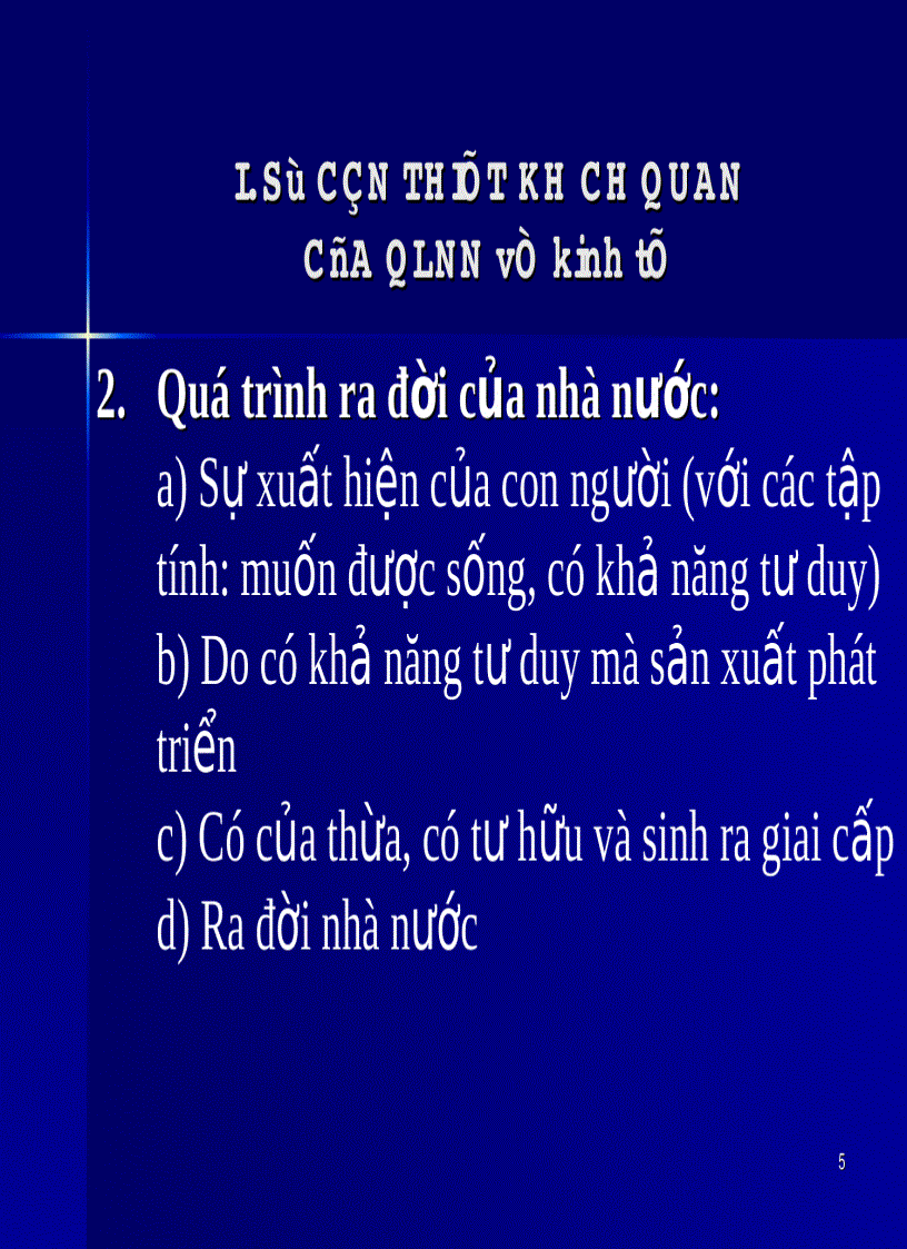 Quản lí nhà nước và nền kinh tế