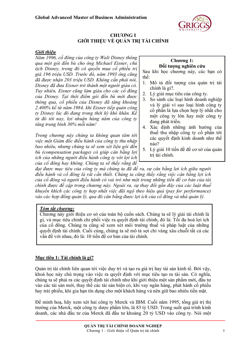 image for page Quản trị tài chính doanh nghiệp 1