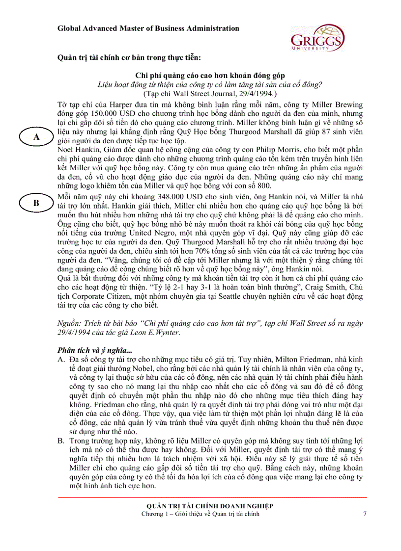 image for page Quản trị tài chính doanh nghiệp 1