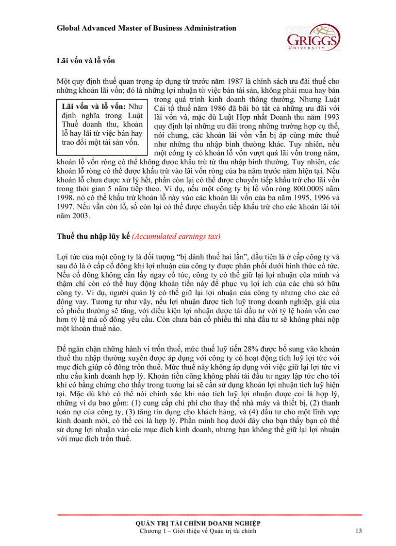 image for page Quản trị tài chính doanh nghiệp 1