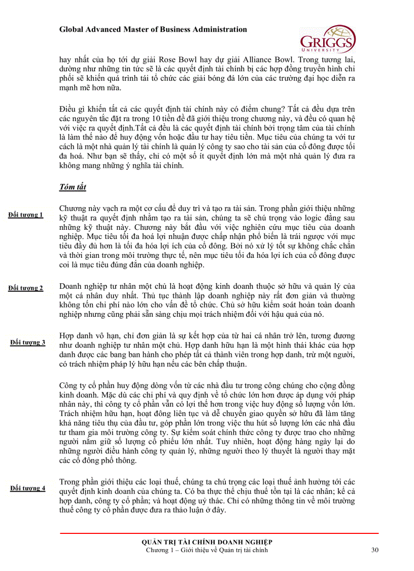 image for page Quản trị tài chính doanh nghiệp 1