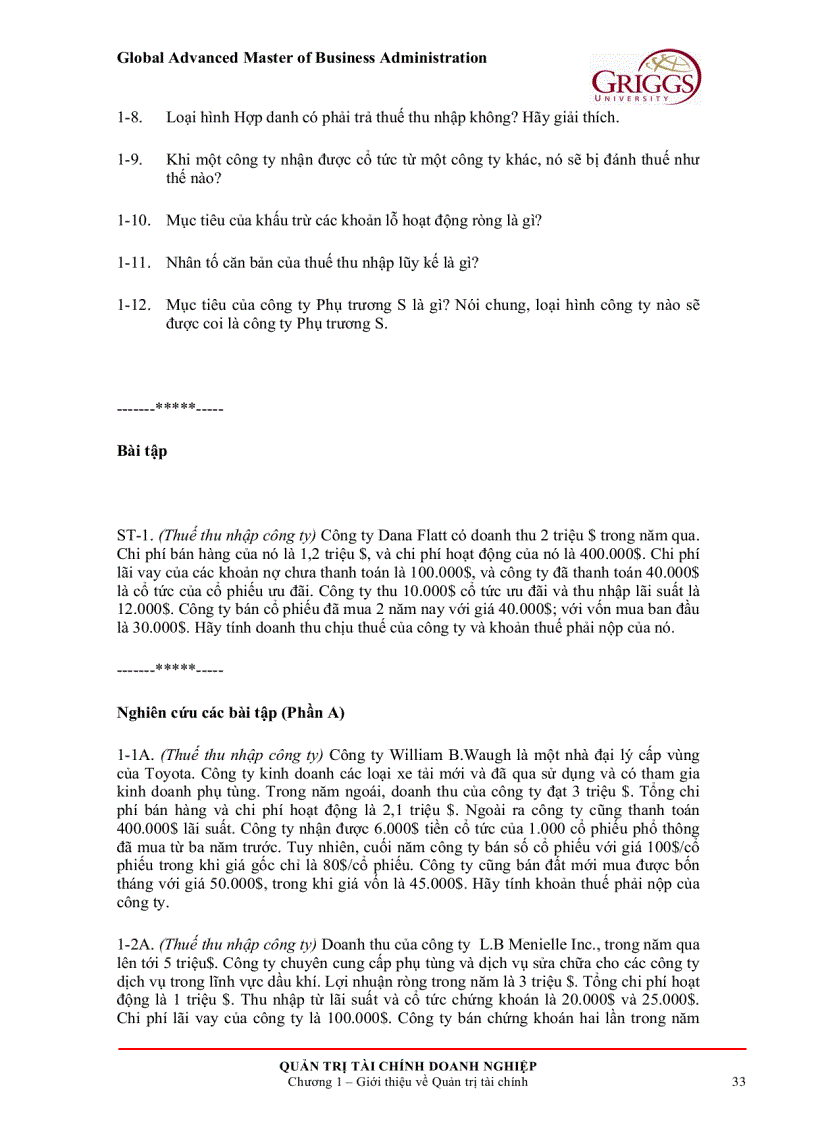 image for page Quản trị tài chính doanh nghiệp 1