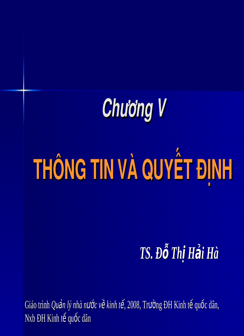 image for page Thông tin và quyết định