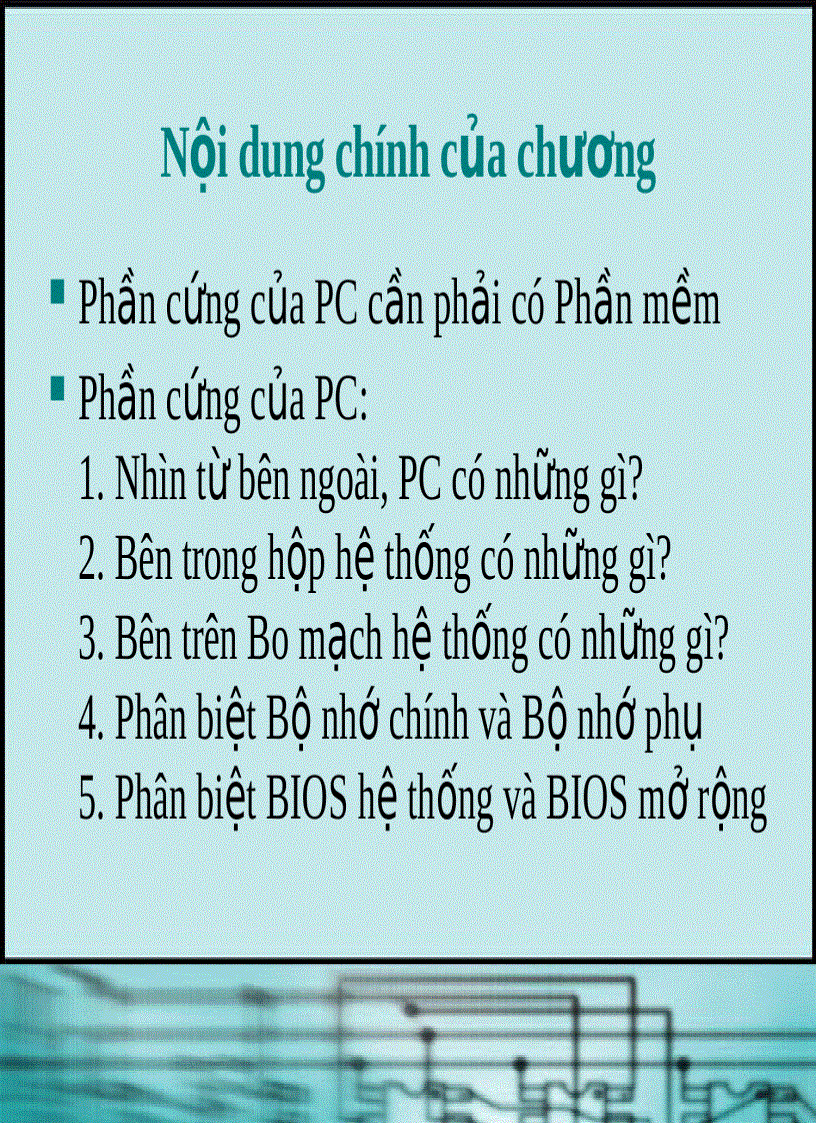 image for page Chương 1 Giới thiệu về Phần cứng của máy tính PC