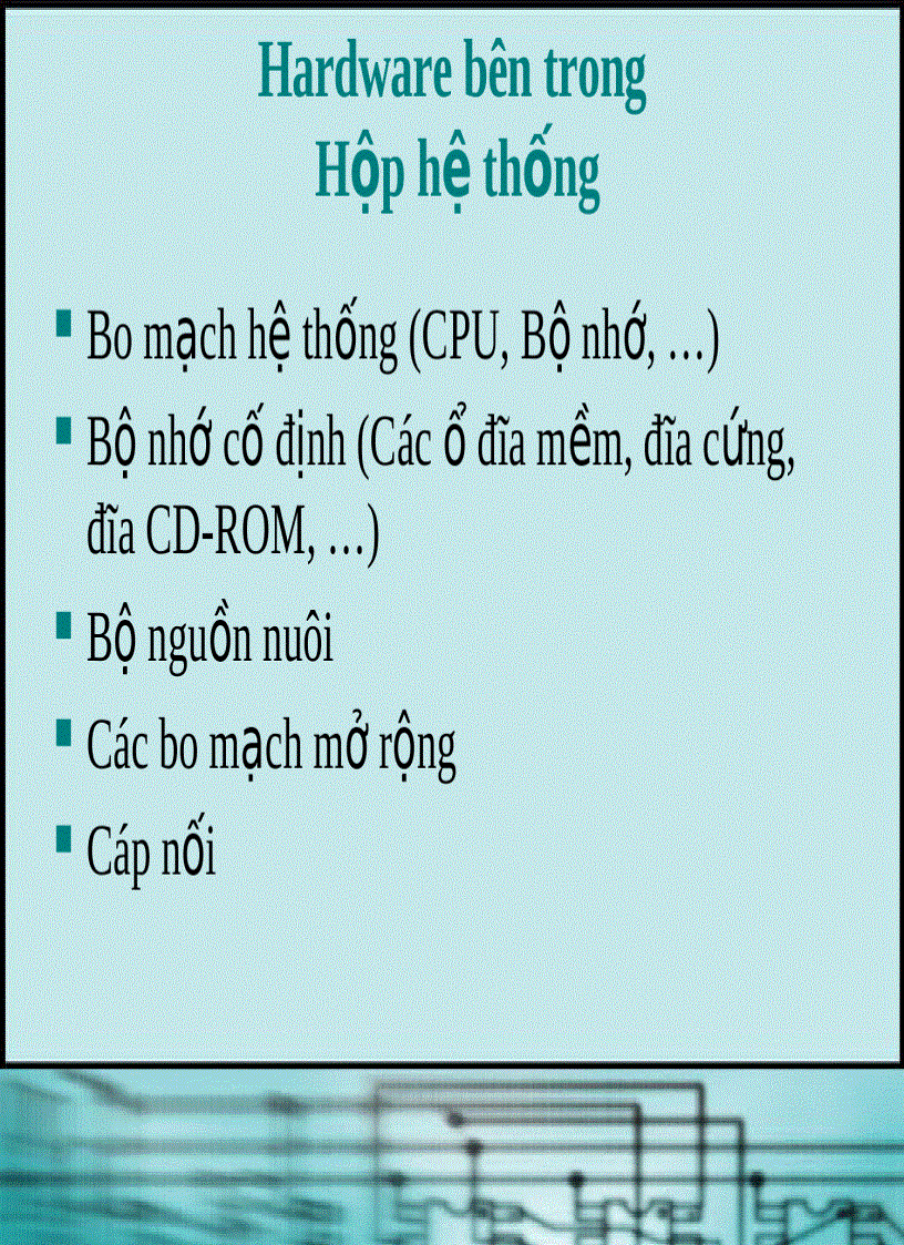 image for page Chương 1 Giới thiệu về Phần cứng của máy tính PC