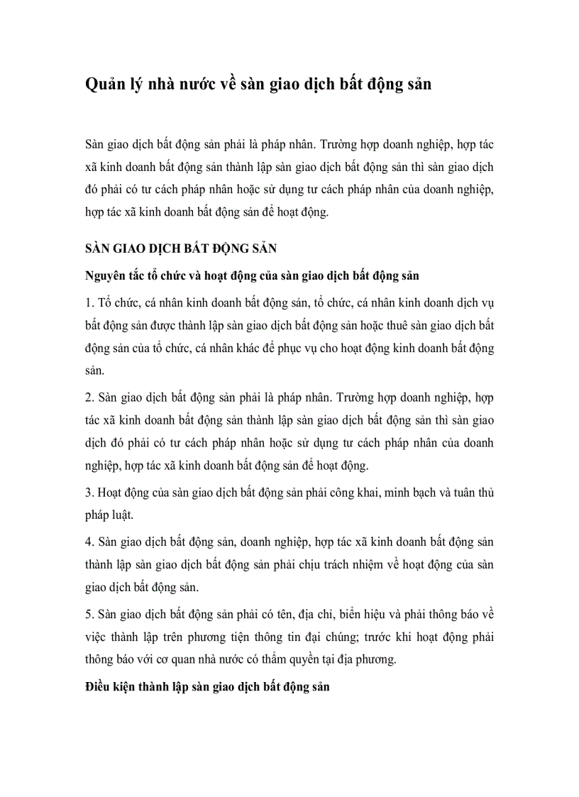 image for page Quản lý nhà nước về sàn giao dịch bất động sản