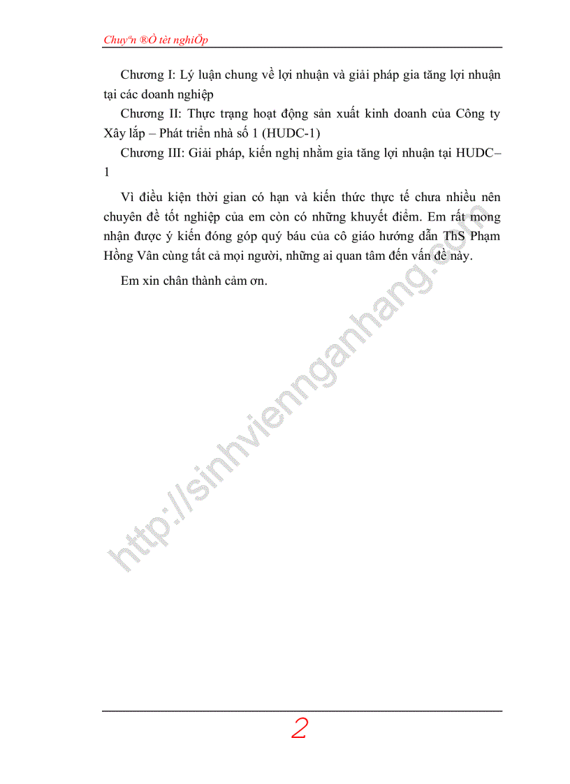 image for page Lợi nhuận và giải pháp gia tăng lợi nhuận tại Công ty Xây lắp Phát triển nhà số 1
