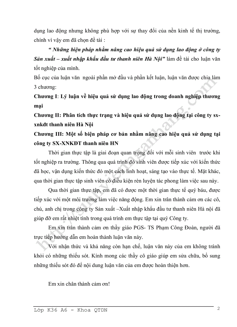 image for page Những biện pháp nhằm nâng cao hiệu quả sử dụng lao động ở công ty Sản xuất xuất nhập khẩu đầu tư thanh niên Hà Nội
