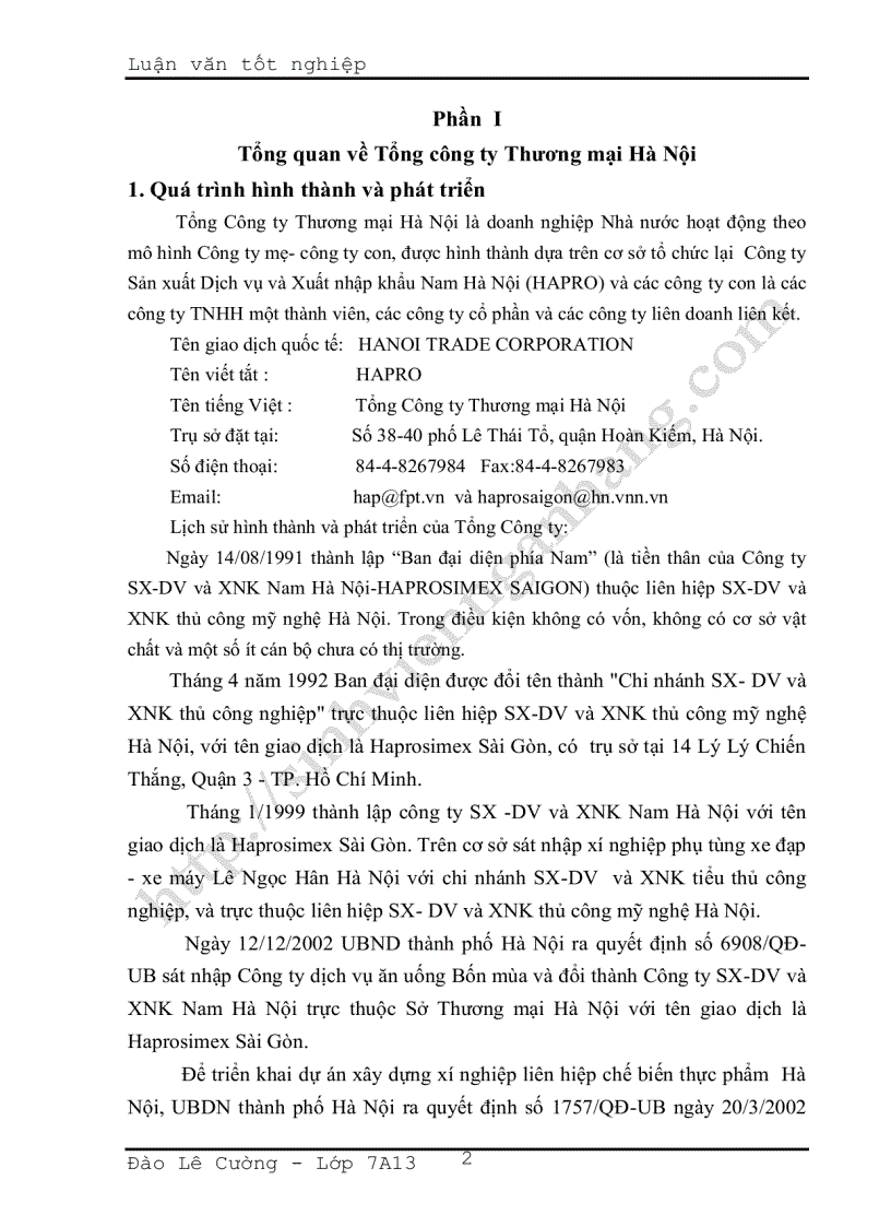 image for page Một số giải pháp hoàn thiện công tác lập chiến lược kinh doanh của Tổng công ty Thương mại Hà Nội từ nay đến 2010