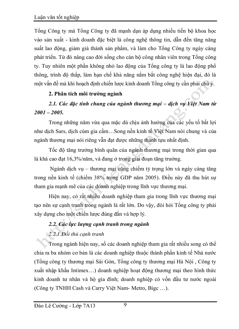 image for page Một số giải pháp hoàn thiện công tác lập chiến lược kinh doanh của Tổng công ty Thương mại Hà Nội từ nay đến 2010