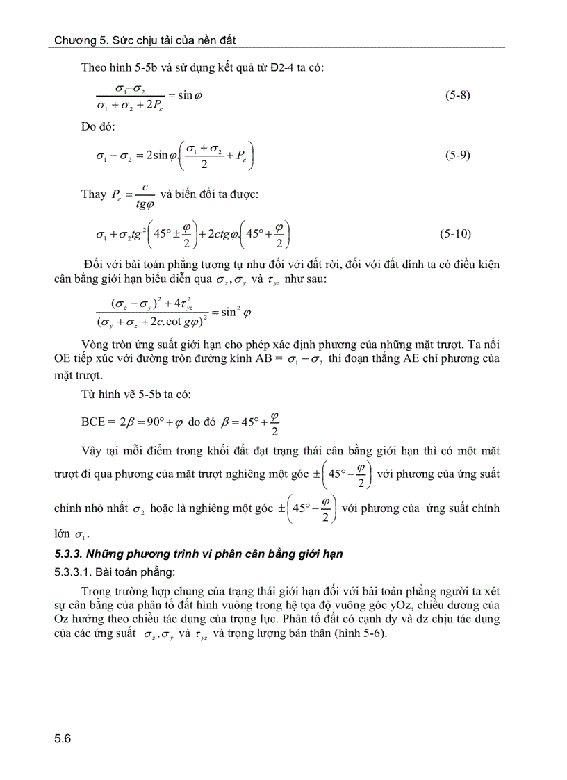 image for page Lý thuyết về trạng thái ứng suất giới hạn của đất và ứng dụng của nó