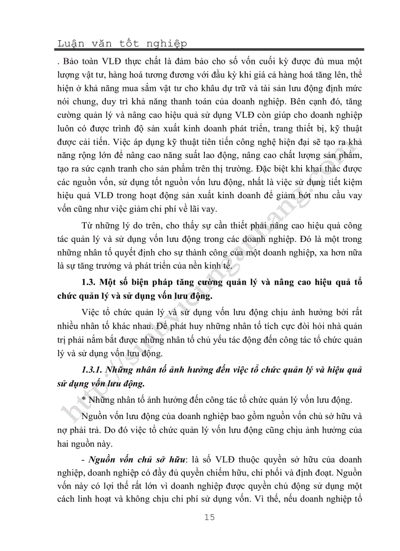 image for page Quản trị và nâng cao hiệu quả sử dụng vốn lưu động tại Công ty In Thương mại Dịch vụ Ngân hàng