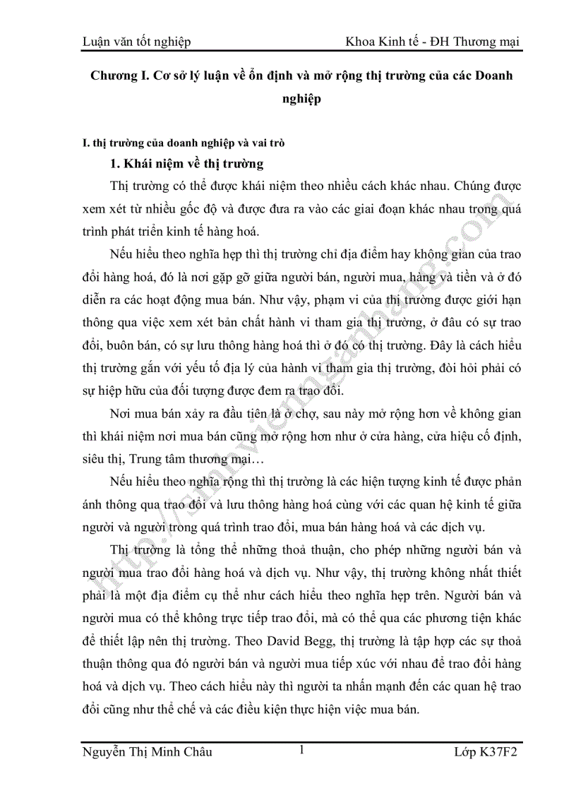 image for page Cơ sở lý luận về ổn định và mở rộng thị trường của các Doanh nghiệp