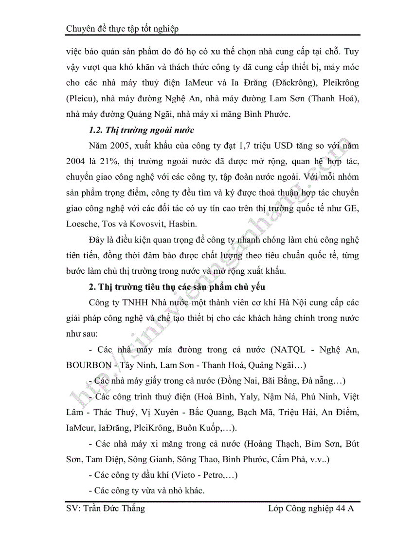 image for page Xây dựng chiến lược phát triển thị trường của Công ty TNHH Nhà nước một thành viên cơ khí Hà Nội trong giai đoạn 2005 2015