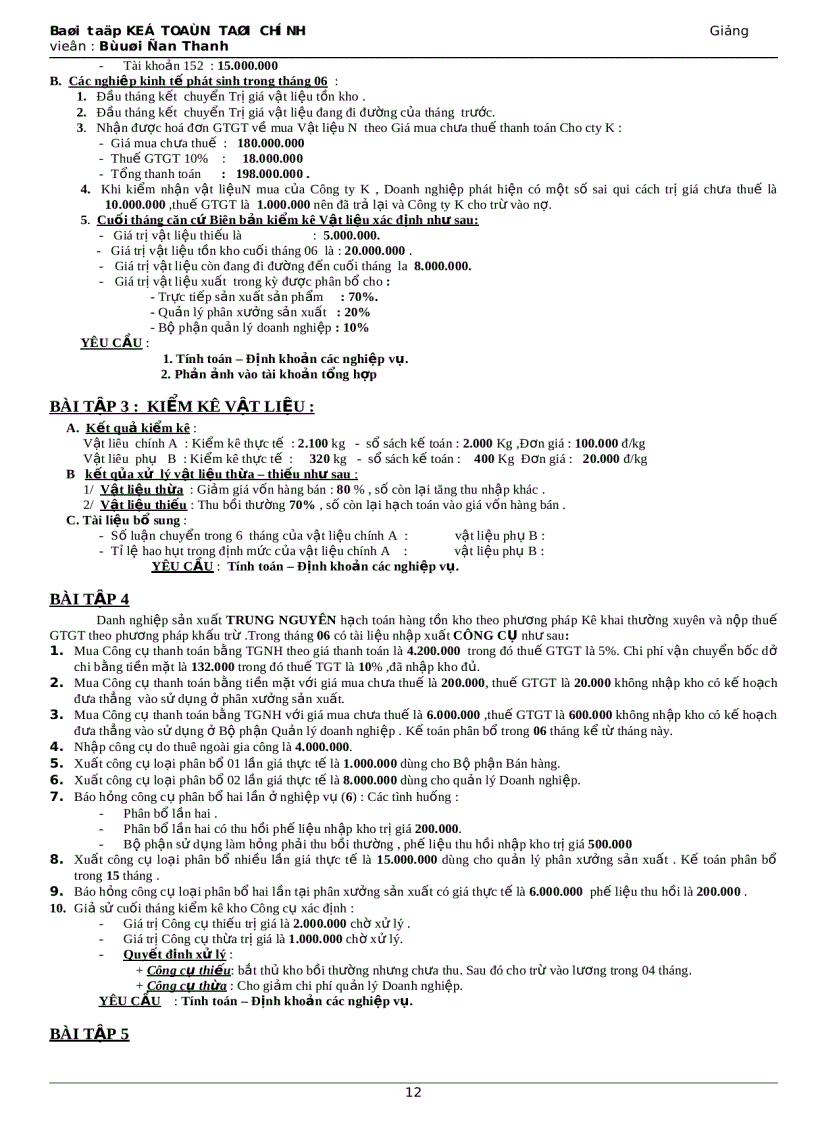 image for page Bài tập kế toán tài chính 2