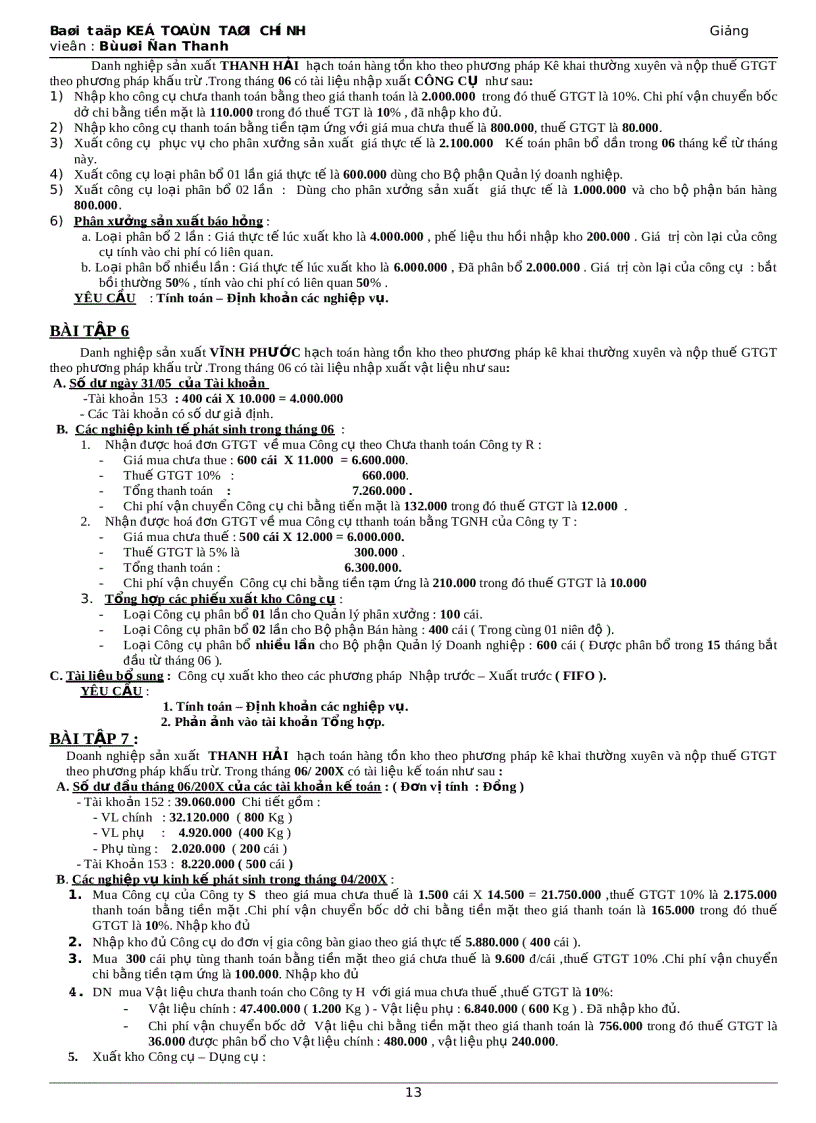 image for page Bài tập kế toán tài chính 2