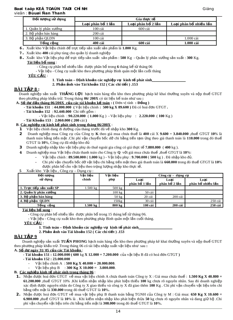 image for page Bài tập kế toán tài chính 2