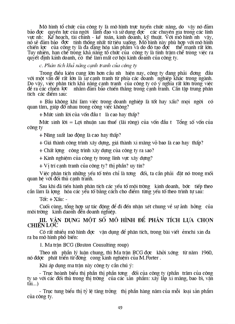 image for page Một số biện pháp chủ yếu nhằm góp phần hoàn thiện quá trình xây dựng chiến lược kinh doanh ở Công ty Xây lắp Vật tư Vận tải Sông Đà 12