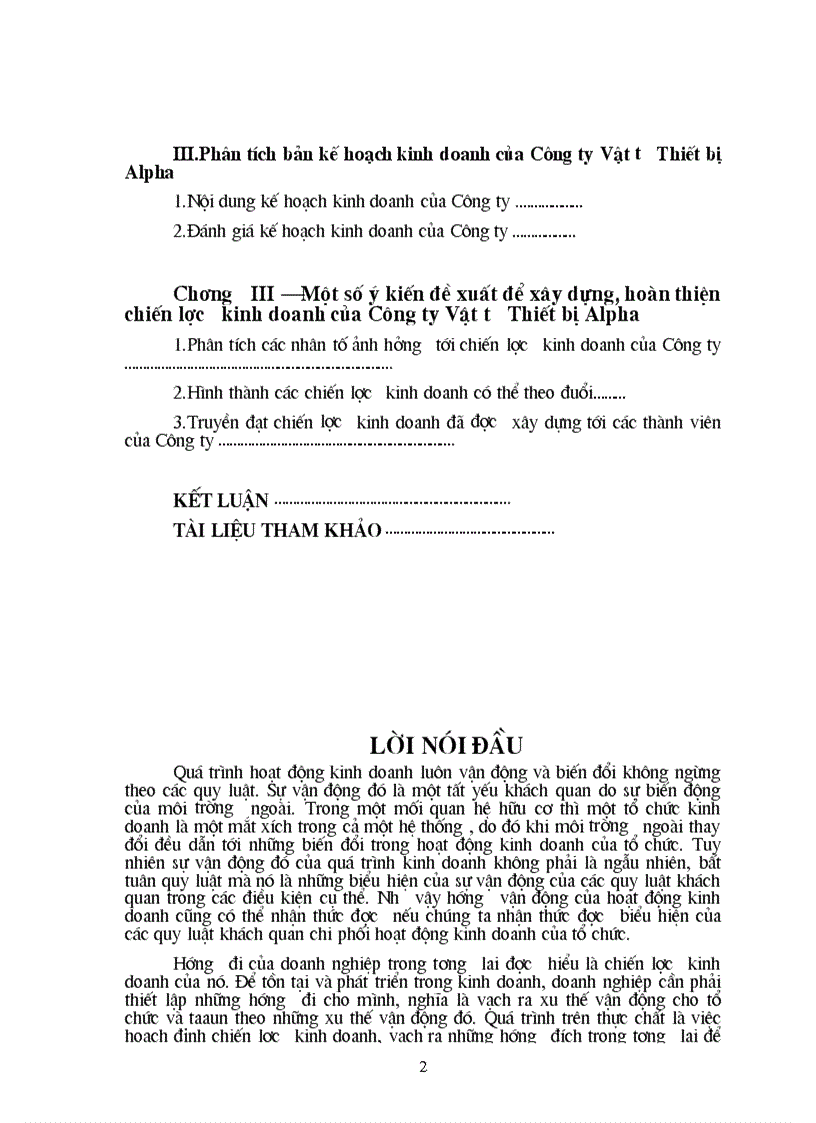 image for page Xây dựng chiến lược kinh doanh tại Công ty Vật tư Thiết bị Alpha