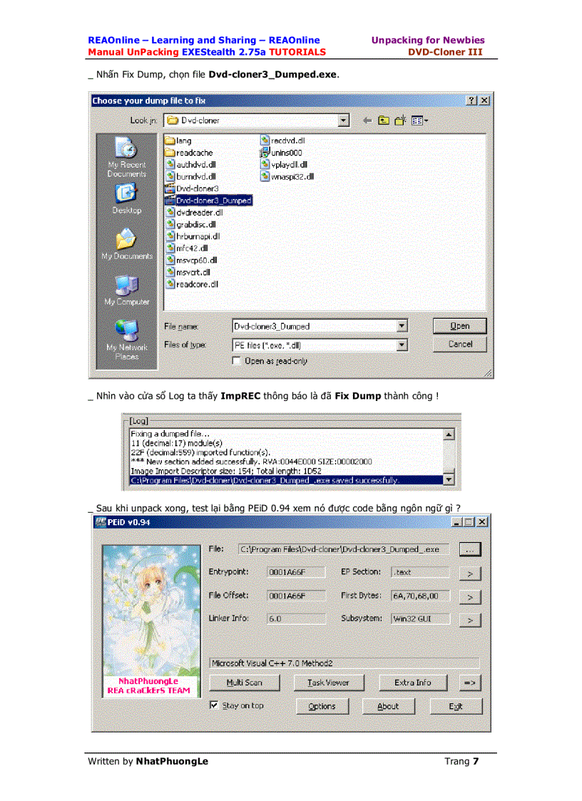 image for page Manual Unpacking EXEStealth 2 75a