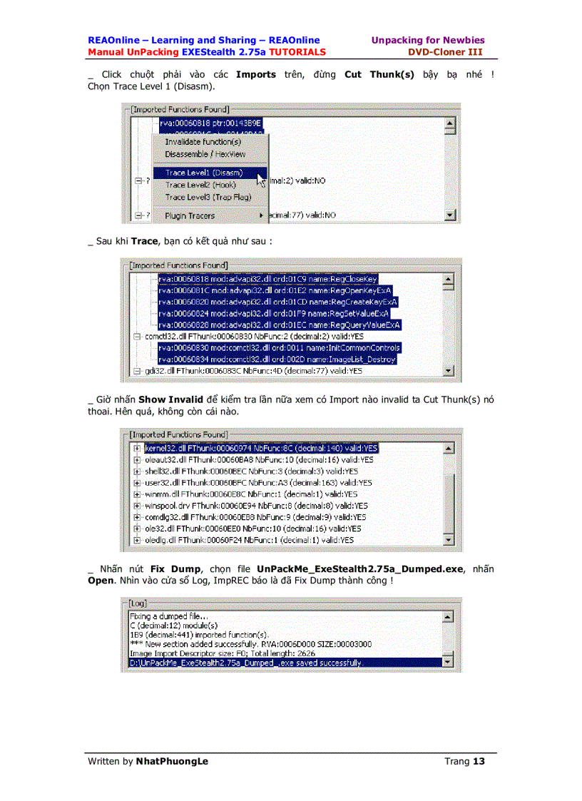 image for page Manual Unpacking EXEStealth 2 75a