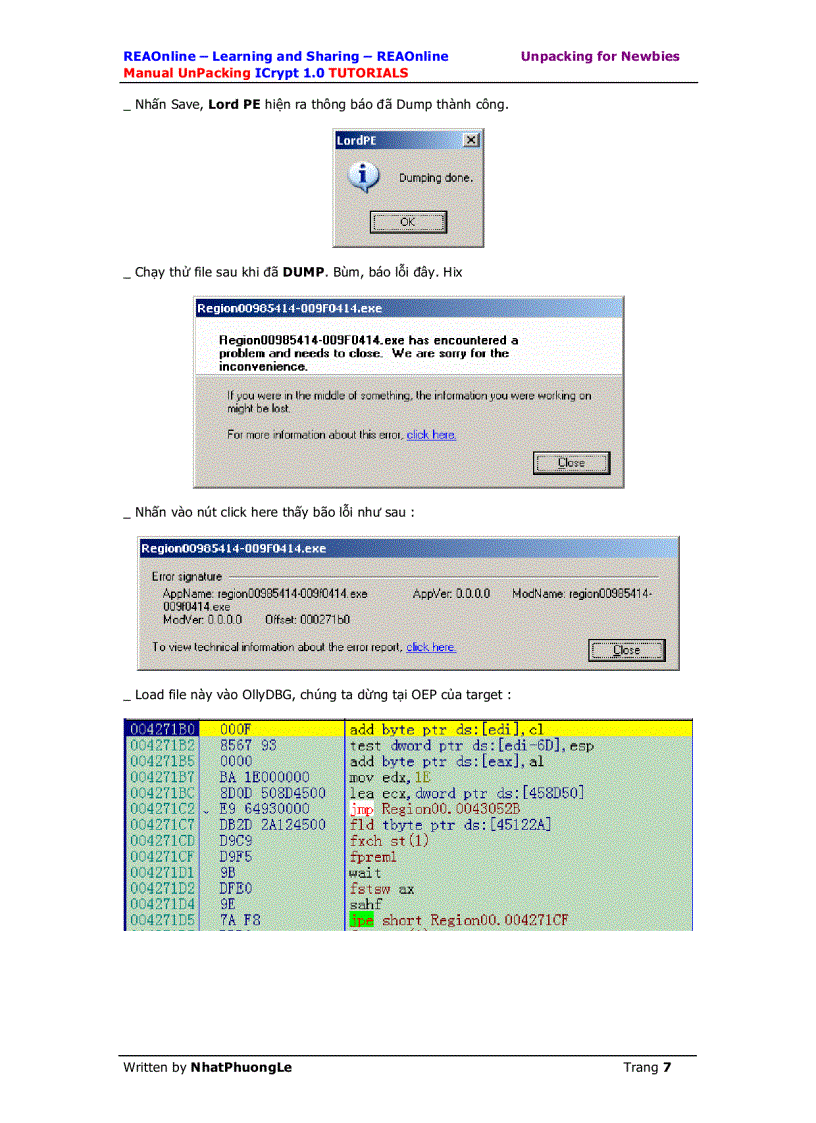 image for page Manual Unpacking ICrypt 1 0