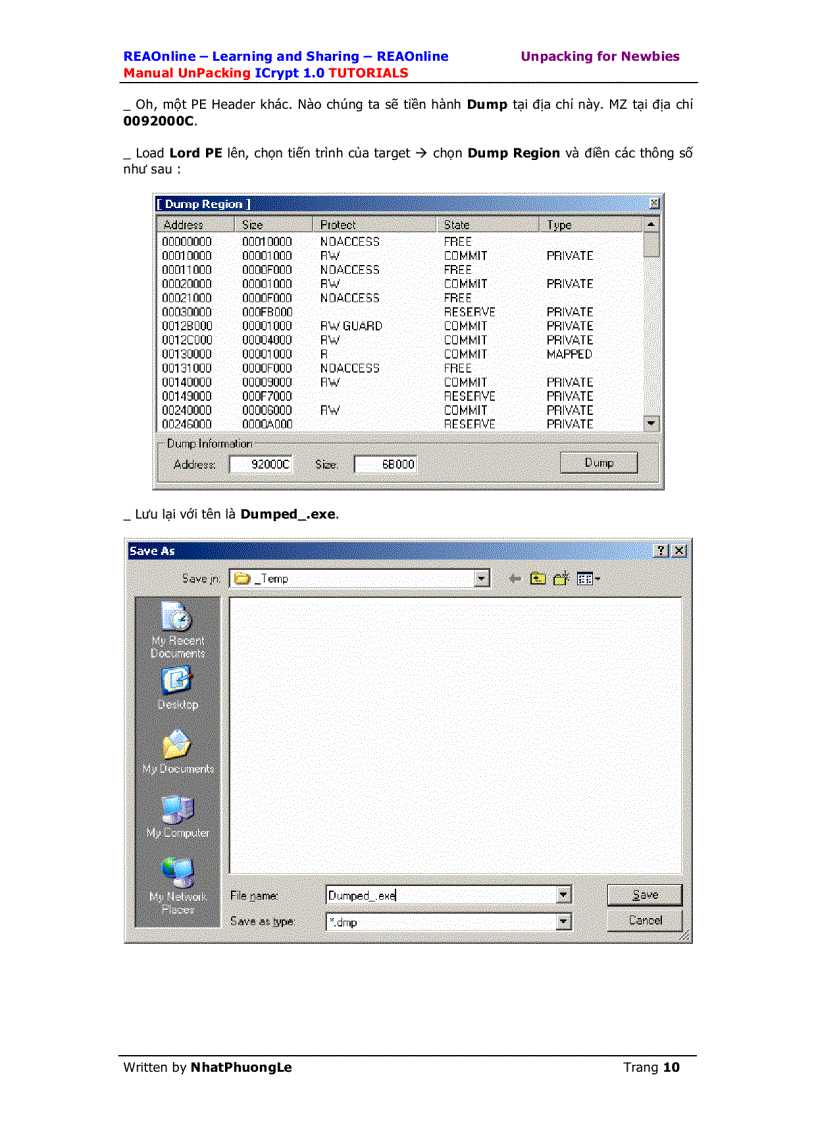 image for page Manual Unpacking ICrypt 1 0