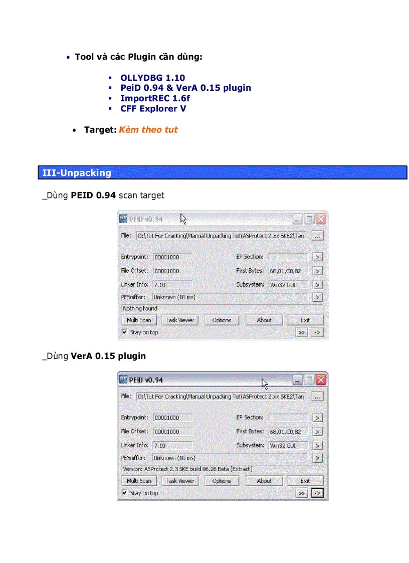 image for page Unpacking ASProtect 2 3 SKE build 06 26