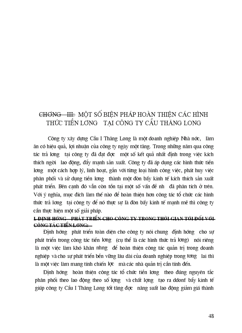 image for page Hoàn thiện các hình thức trả lương tại công ty cầu I Thăng Long