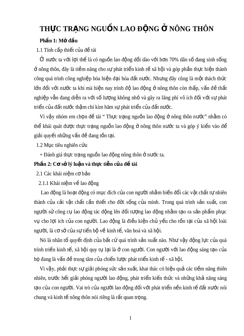 image for page Thực trạng nguồn lao động ở nông thôn