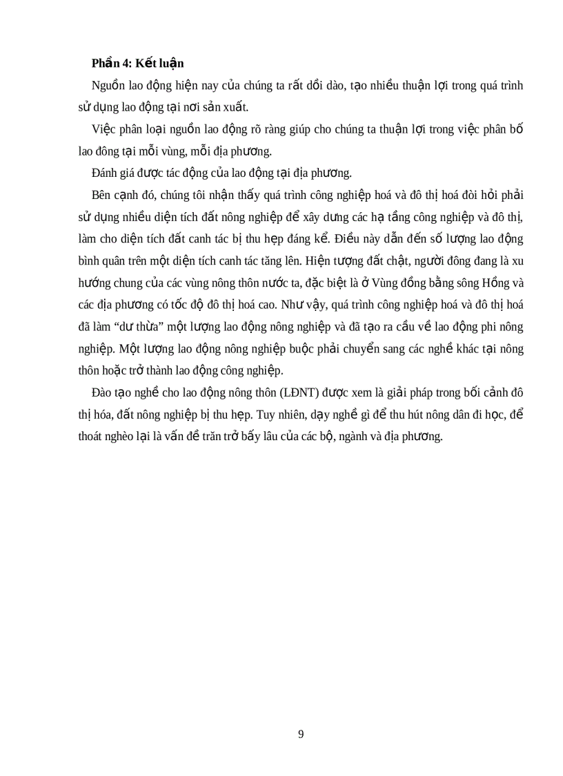 image for page Thực trạng nguồn lao động ở nông thôn