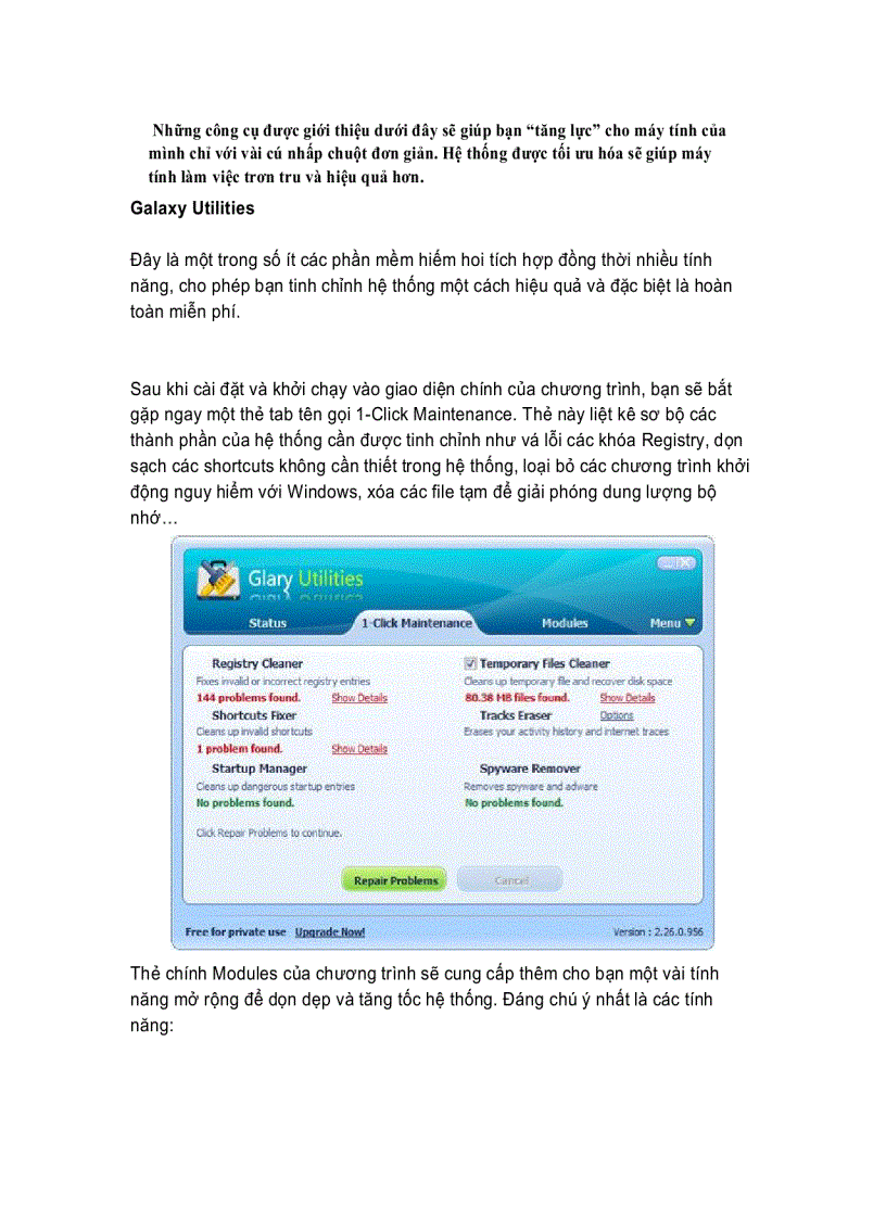 image for page Những công cụ tối ưu hệ thống miễn phí và hiệu quả
