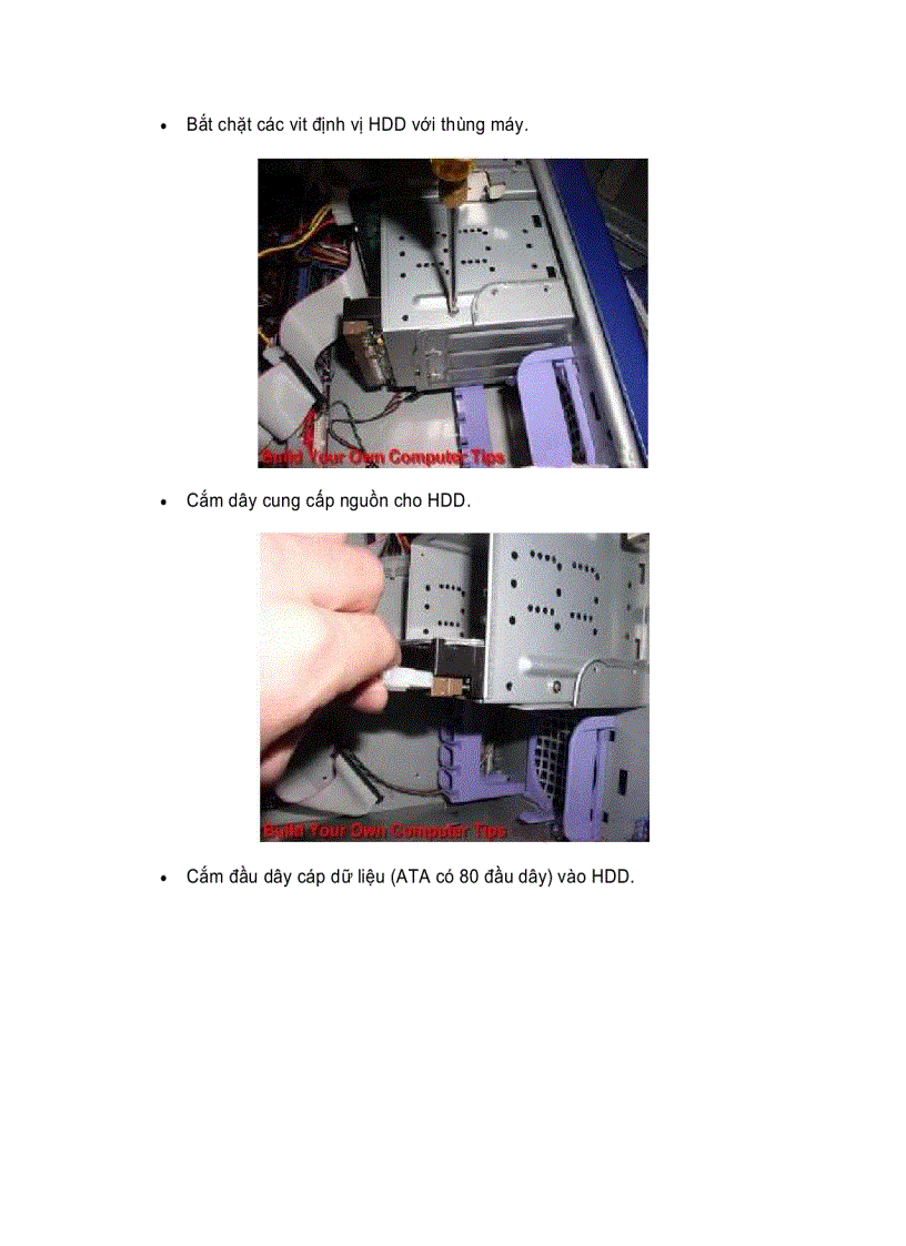 image for page Cách ráp ổ dĩa cứng cho máy vi tính