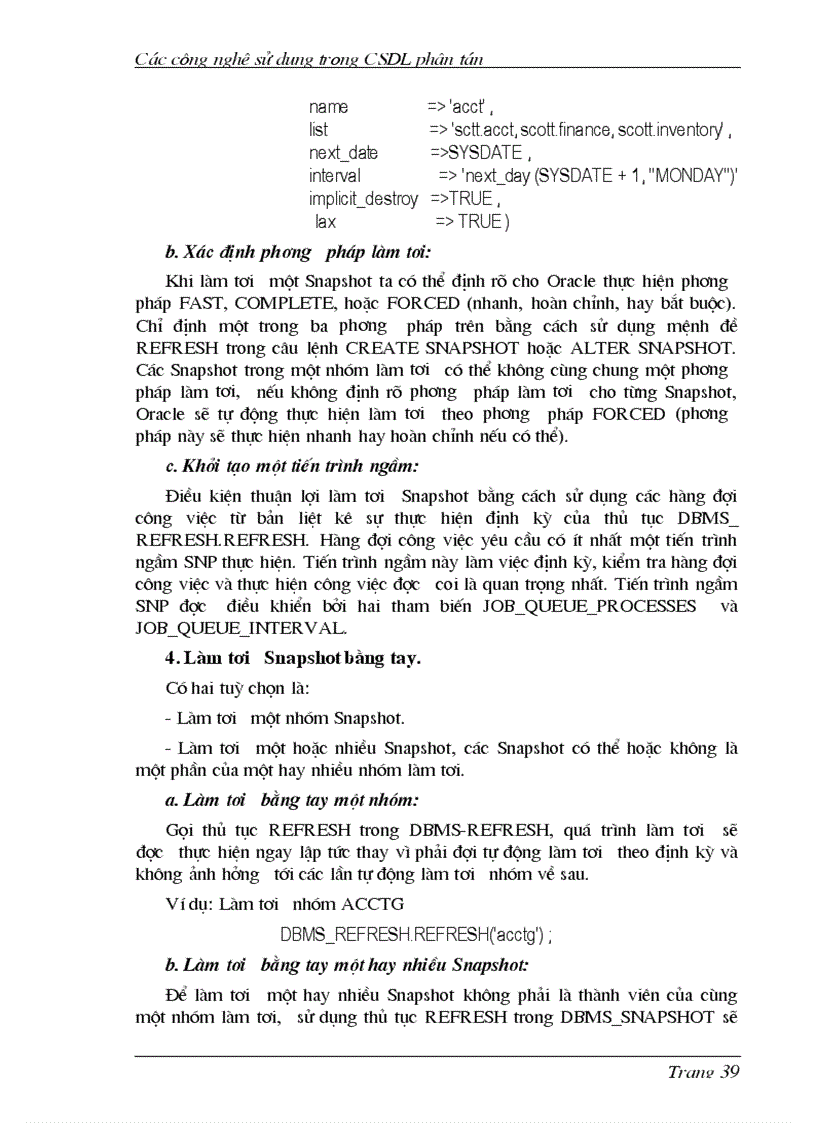 image for page Các công nghệ sử dụng trong CSDL phân tán và Oracle