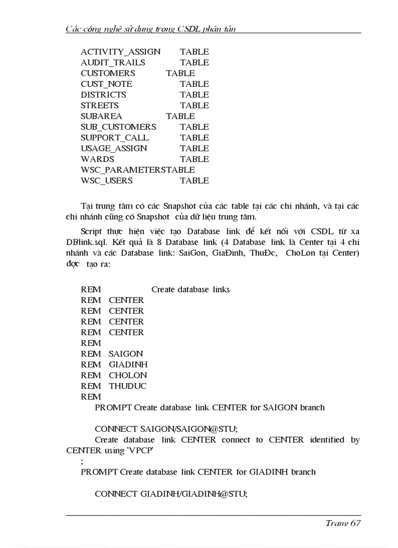 image for page Các công nghệ sử dụng trong CSDL phân tán và Oracle