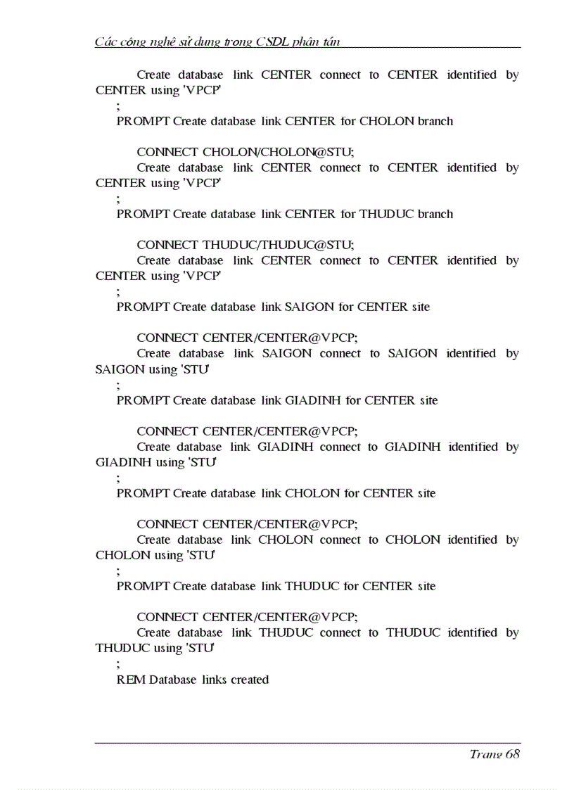 image for page Các công nghệ sử dụng trong CSDL phân tán và Oracle