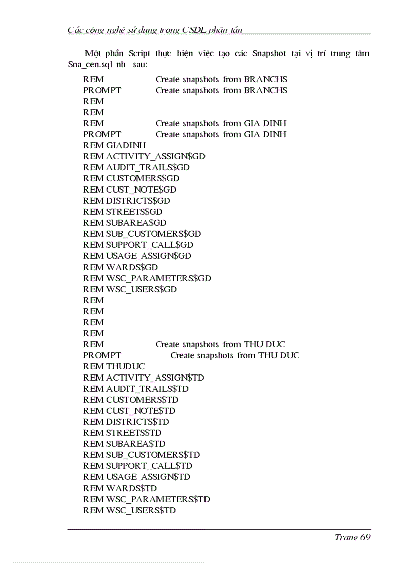 image for page Các công nghệ sử dụng trong CSDL phân tán và Oracle