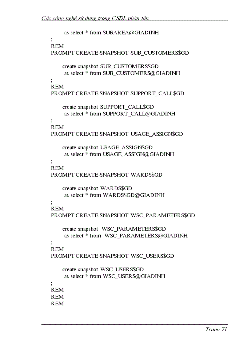 image for page Các công nghệ sử dụng trong CSDL phân tán và Oracle