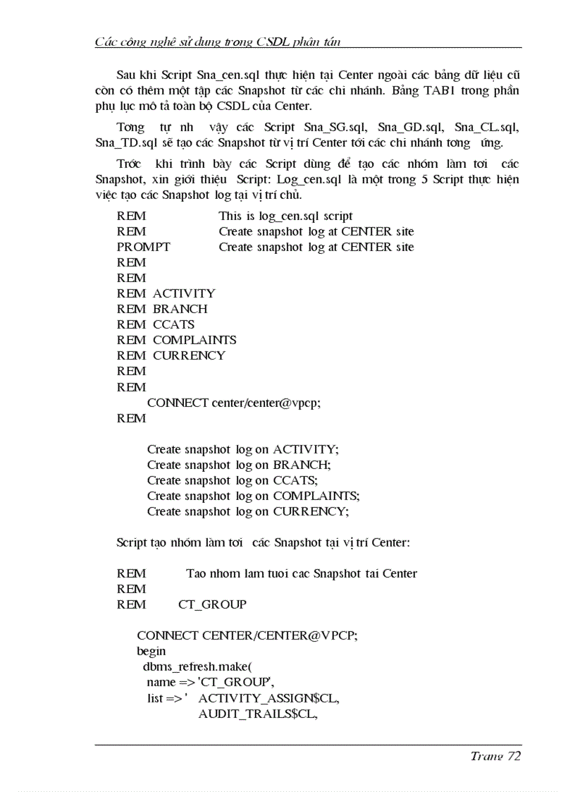 image for page Các công nghệ sử dụng trong CSDL phân tán và Oracle