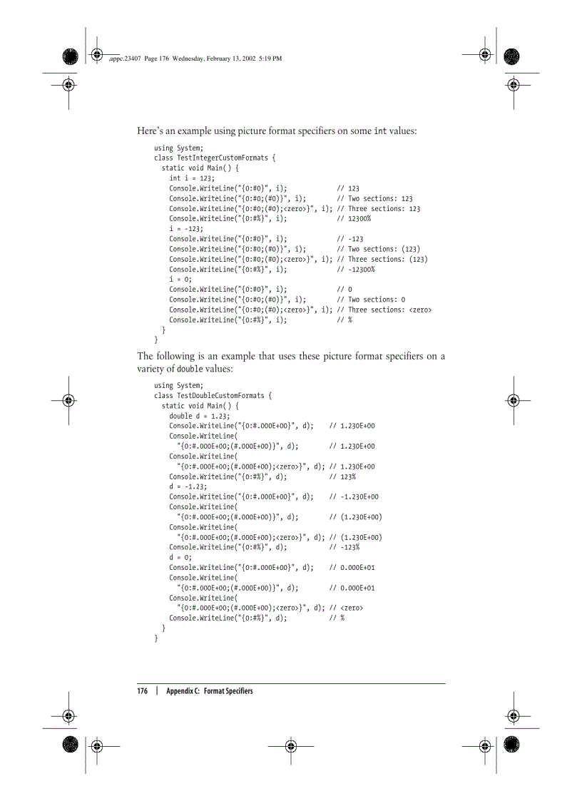 image for page Format Specifiers