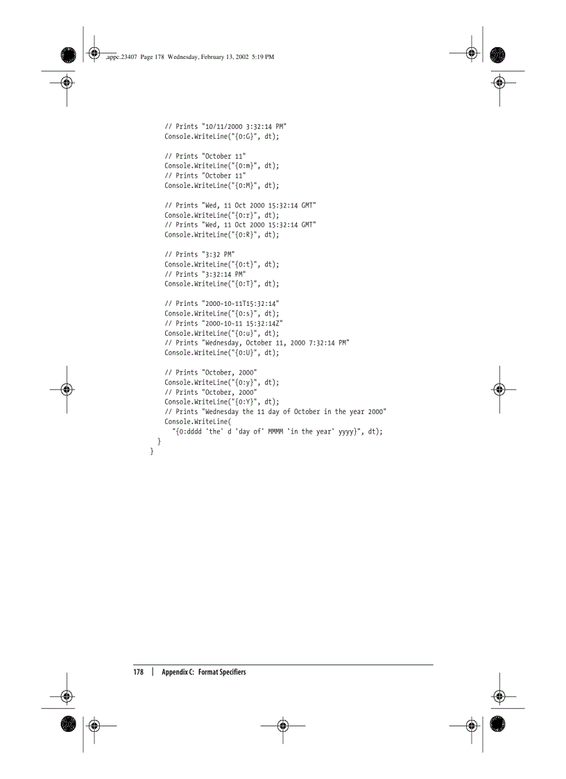 image for page Format Specifiers