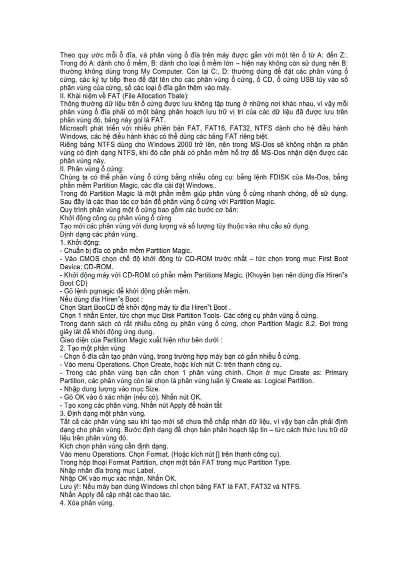 image for page Cách chia dung lượng cho ổ cứng