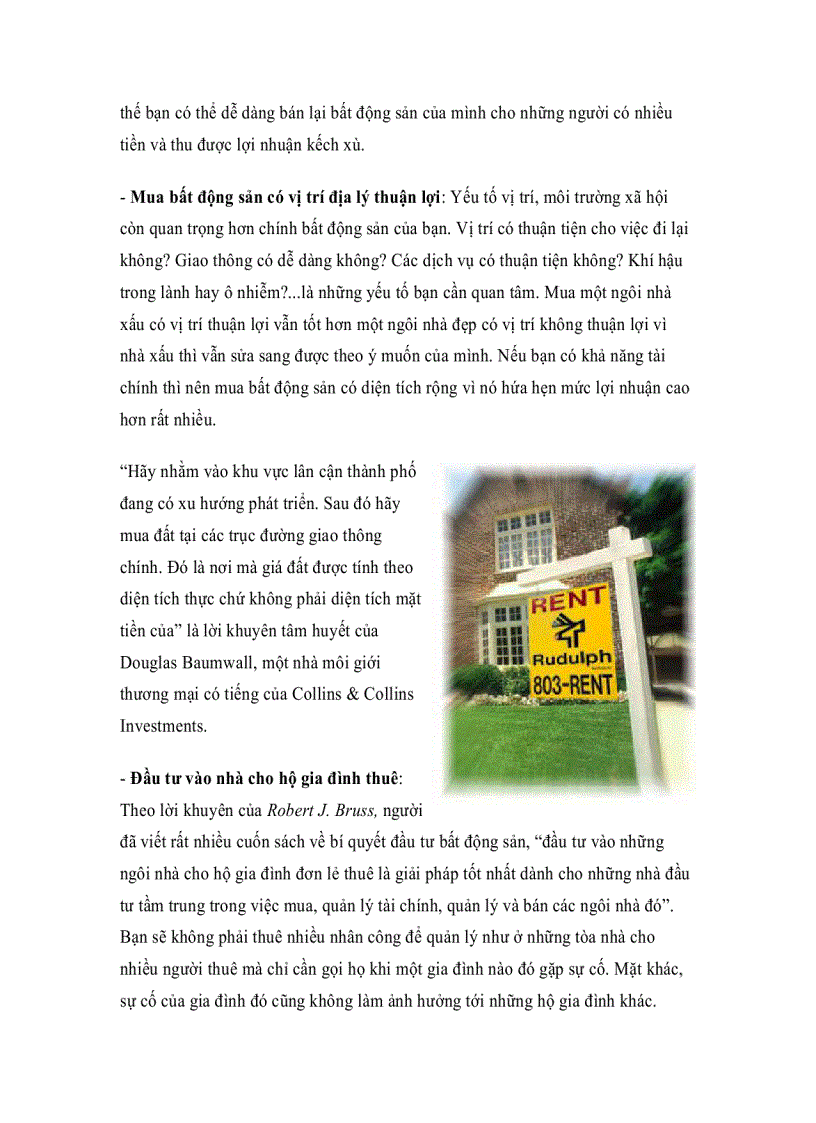 image for page Những lời khuyên đầu tư bất động sản thành công